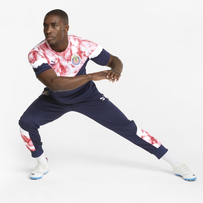 Puma På Tilbud Chivas Ikoniske Mcs Fotball-t-skjorte For Menn Chili Pepper-peacoat