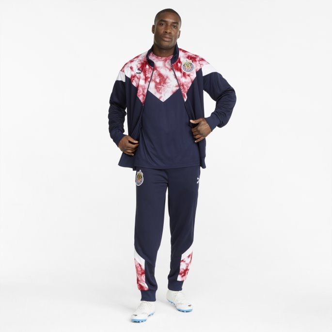 Peacoat-chili Pepper Chivas Ikonisk Mcs Mesh Fotballbanejakke For Menn Puma På Salg
