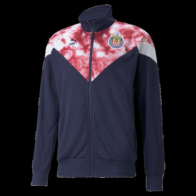 Peacoat-chili Pepper Chivas Ikonisk Mcs Mesh Fotballbanejakke For Menn Puma På Salg