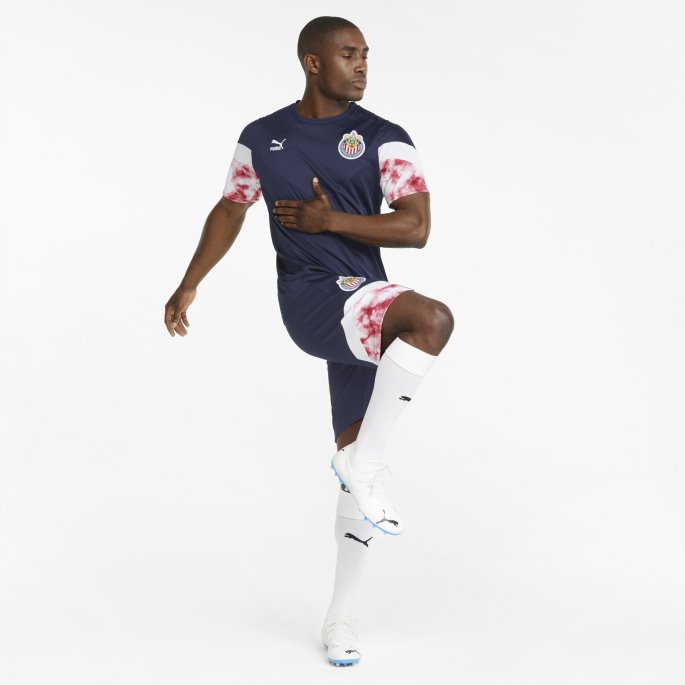 Puma På Salg Peacoat-chili Pepper Chivas Ikoniske Mcs Mesh Fotballshorts For Menn