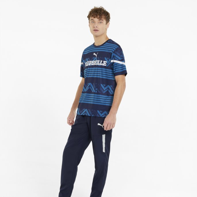 Peacoat-white Puma På Tilbud Om Prematch Herretrøye