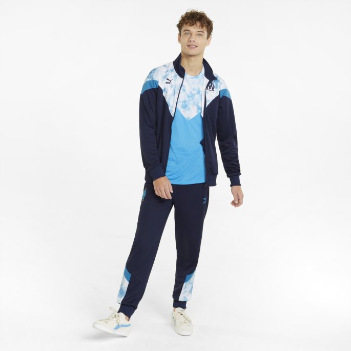 Peacoat-hvit Puma På Salg Av Ikonisk Mcs Mesh Fotballtreningsjakke For Menn