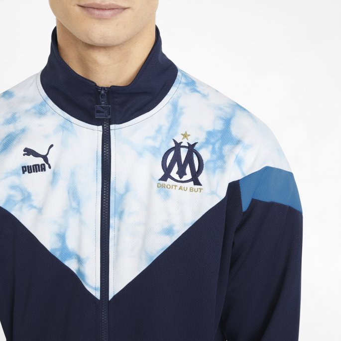 Peacoat-hvit Puma På Salg Av Ikonisk Mcs Mesh Fotballtreningsjakke For Menn