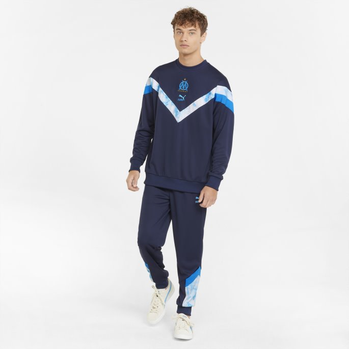 Peacoat-white Puma På Salg Av Ikoniske Mcs Mesh Fotballtreningsbukser For Menn