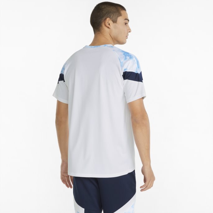 White-team Lyseblå Mann City Iconic Mcs Fotball T-skjorte For Menn Puma På Salg