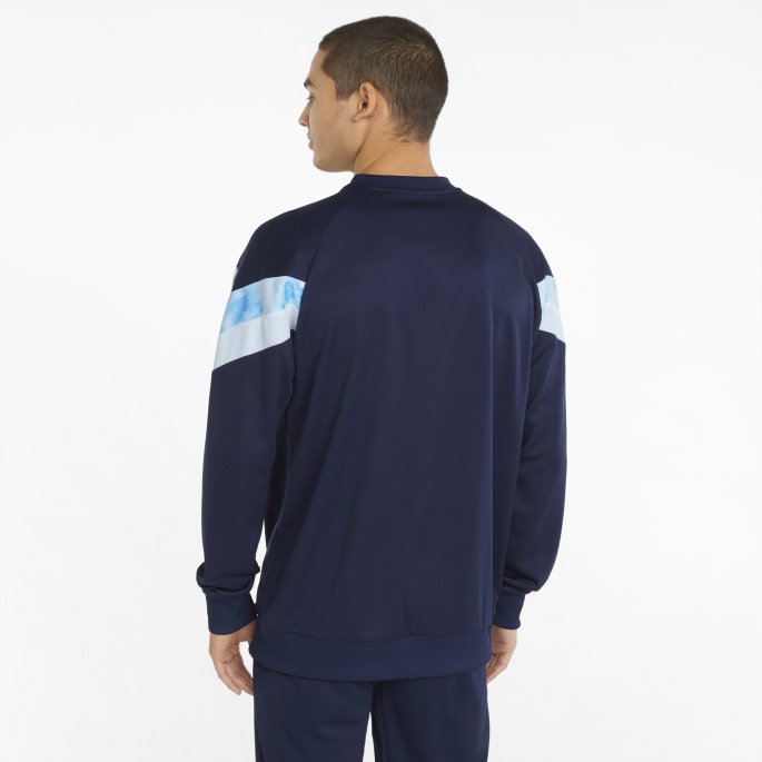 Peacoat-white Man City Ikoniske Mcs Crew Fotballgenser For Menn Puma På Salg