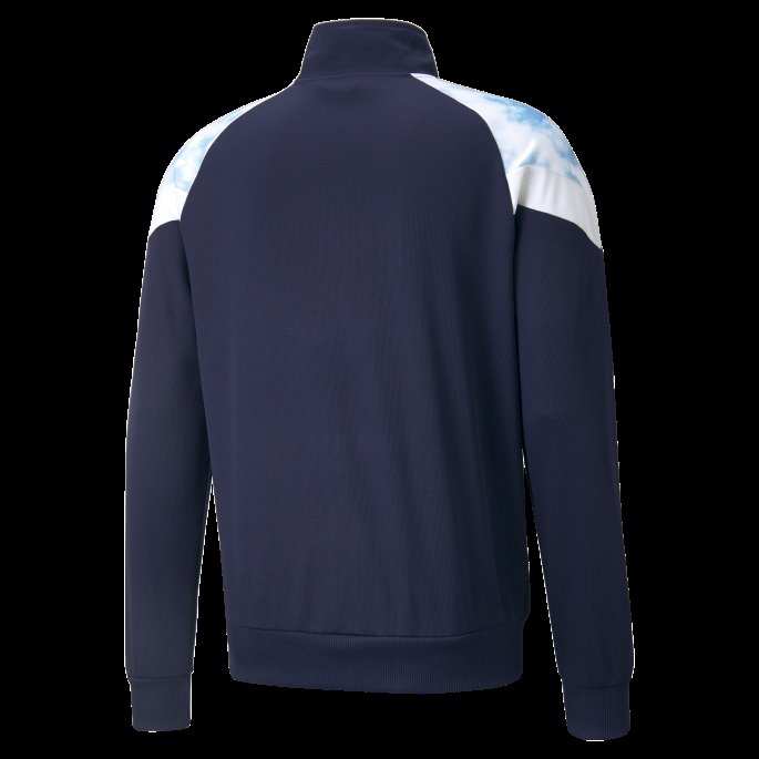 Puma På Tilbud Mann City Iconic Mcs Fotballbanejakke For Menn Peacoat-hvit