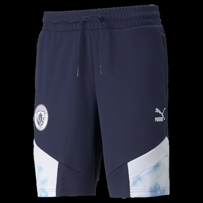 Peacoat-white Man City Iconic Mcs Mesh Fotballshorts For Menn Puma På Salg