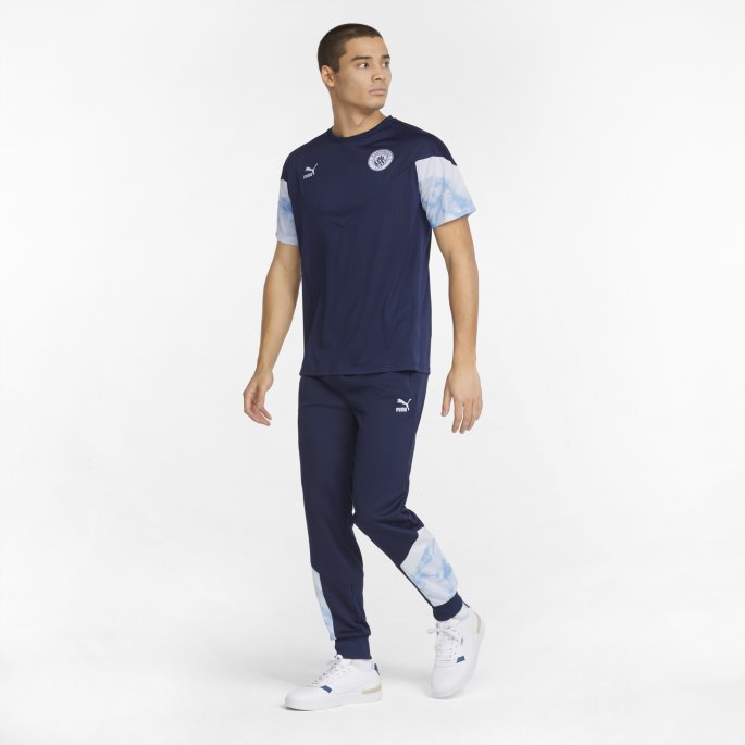 Man City Ikoniske Mcs Fotballbanebukser For Menn Puma På Tilbud Peacoat-hvit