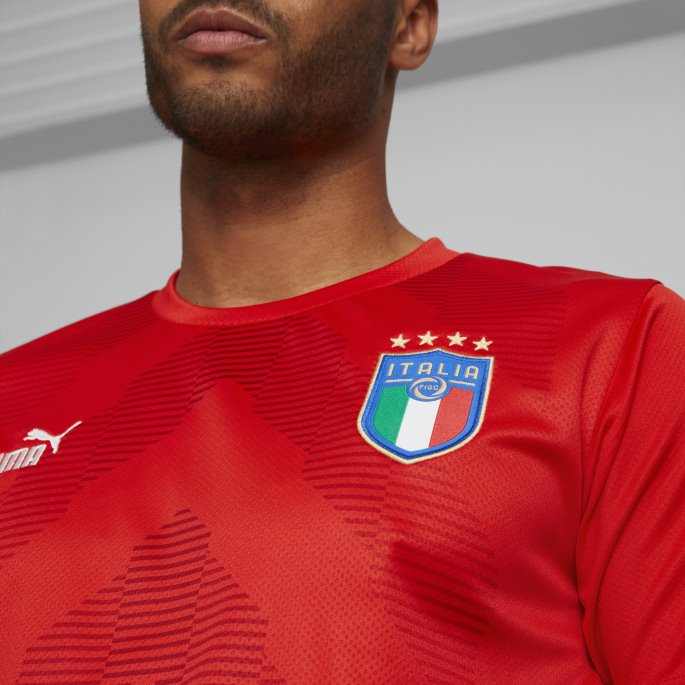 Italia Fotball Keeper Kortermet Kopi Jersey Menn Puma På Tilbud Rød-hvit