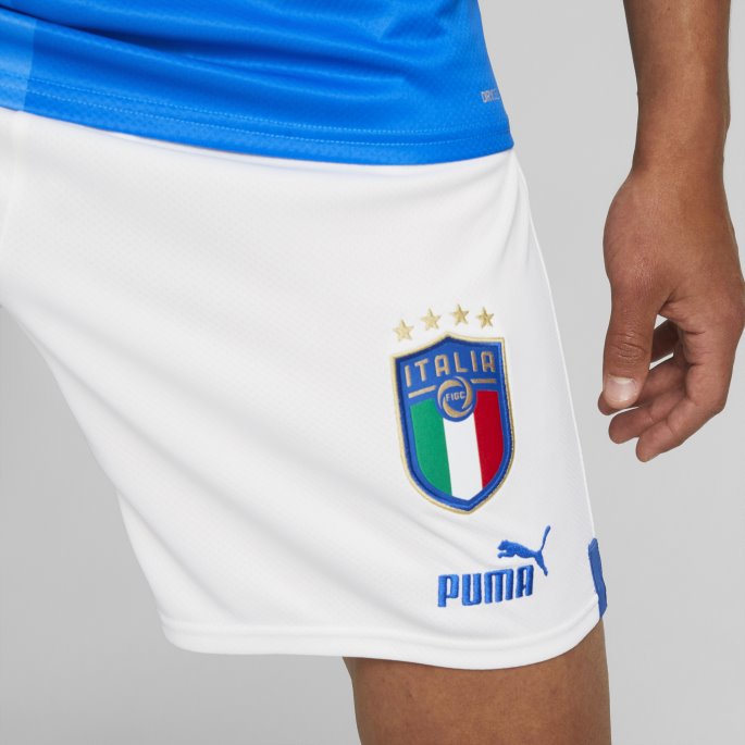 Hvit-antennende Blå Puma På Salg Italia 22-23 Replica Herreshorts