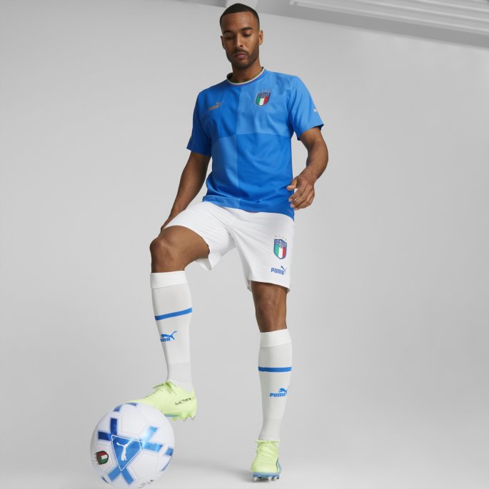 Ignite Blå-ultrablå Puma På Salg Italia Hjem 22-23 Autentisk Jersey Herre