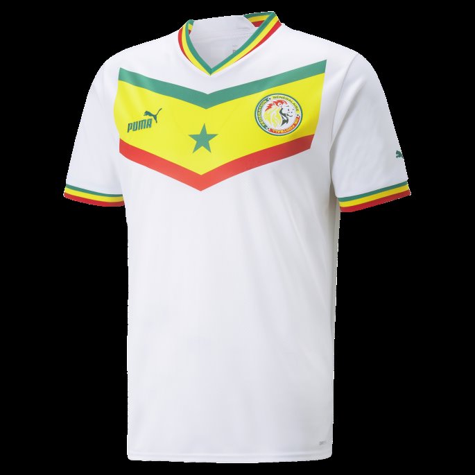 Puma På Salg Senegal Hjem '22-'23 Herre Kopi Jersey Hvit-pepper Grønn