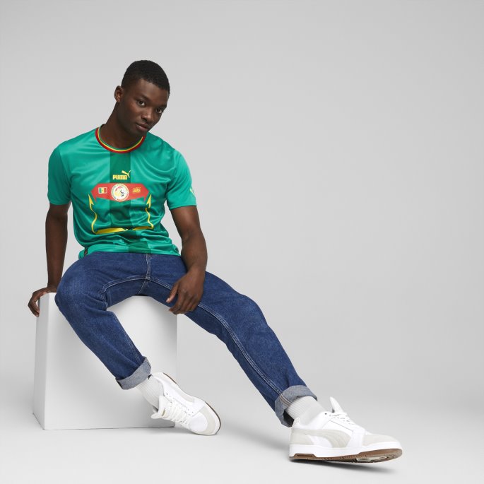 Puma På Salg Pepper Grønn-rød Senegal Borte 22-23 Replica Jersey Herre