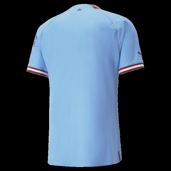 Puma På Salg Team Lys Blå-intens Rød Manchester City F.c. Hjemme 22-23 Autentiske Jersey Menn