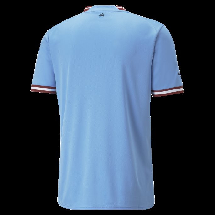 Manchester City F.c. Hjemme 22-23 Replica Jersey Herrelag Lys Blå-intens Rød Puma På Salg