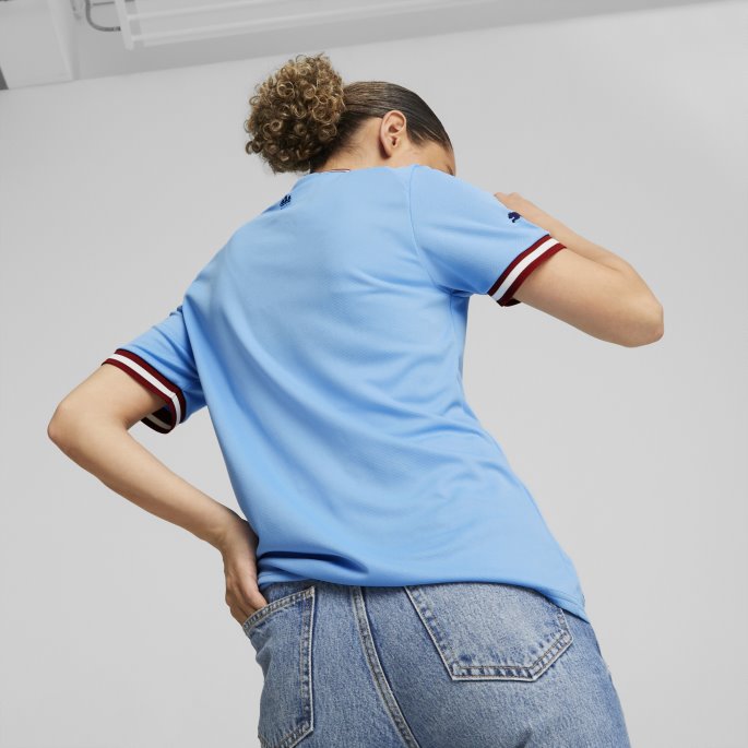 Team Lys Blå-intens Rød Puma På Salg Manchester City F.c. Hjemme 22-23 Replika Jersey Kvinner
