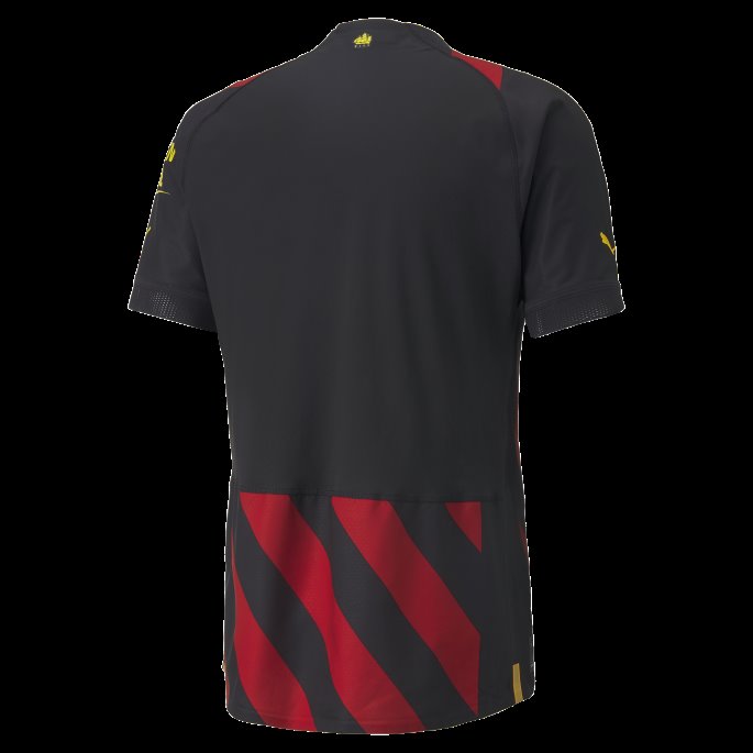 Svart-tango Rød Manchester City F.c. Borte 22-23 Autentisk Jersey Herre Puma På Salg