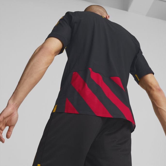Svart-tango Rød Puma På Salg Manchester City F.c. Borte 22-23 Autentiske Jersey Herrer