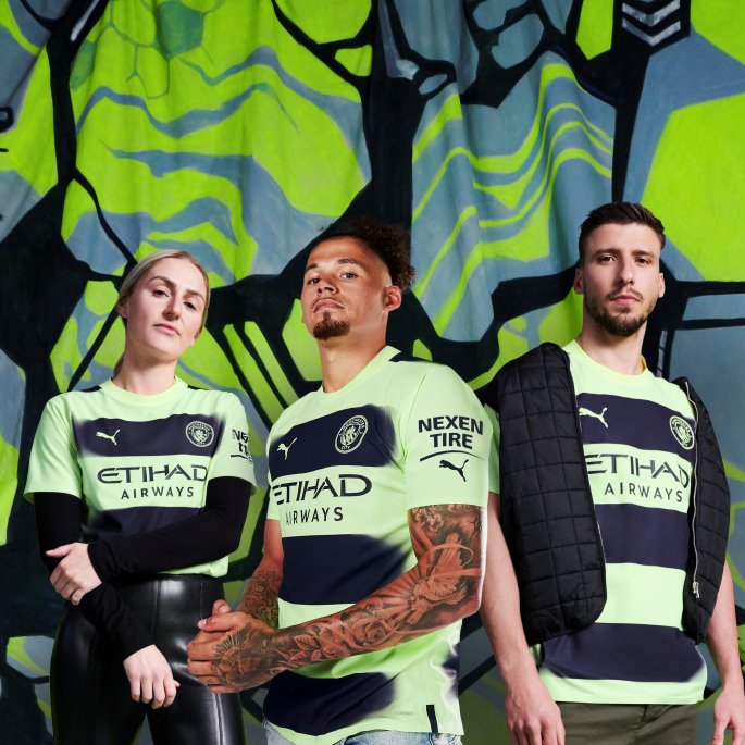 Brusende Lys-parisisk Natt Puma På Salg Manchester City F.c. Tredje 22-23 Autentisk Jersey Menn