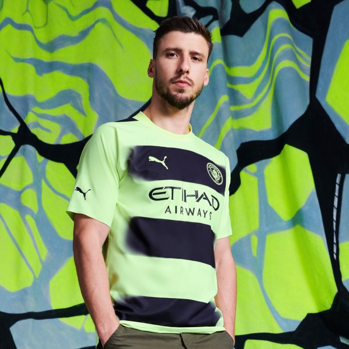 Puma På Salg Manchester City F.c. Tredje 22-23 Replica Jersey Menn Sprudlende Lys-parisisk Natt