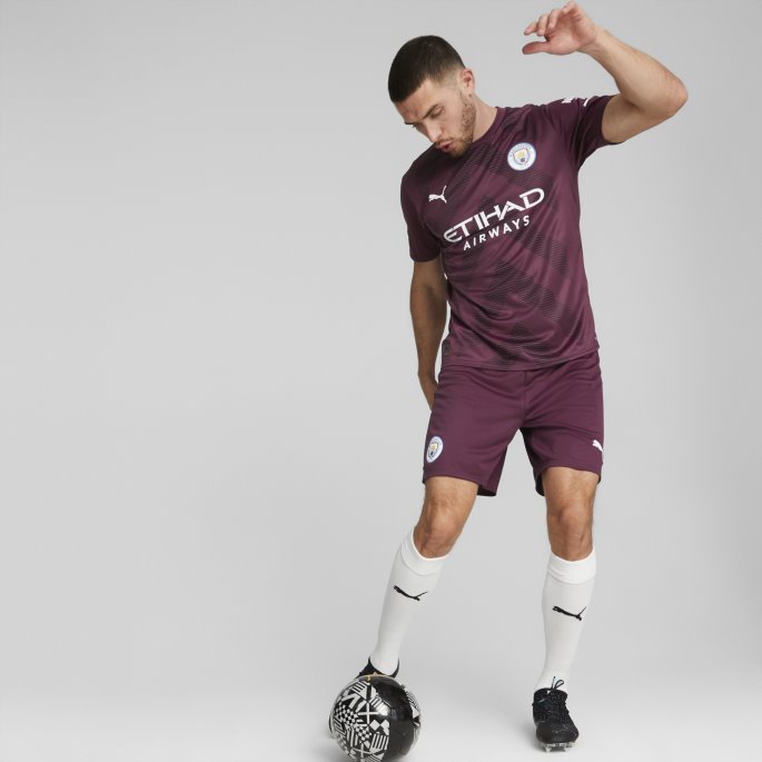 Manchester City F.c. Fotball Keeper Kortermet Kopi Jersey Herre Drue Vin-svart Puma På Salg
