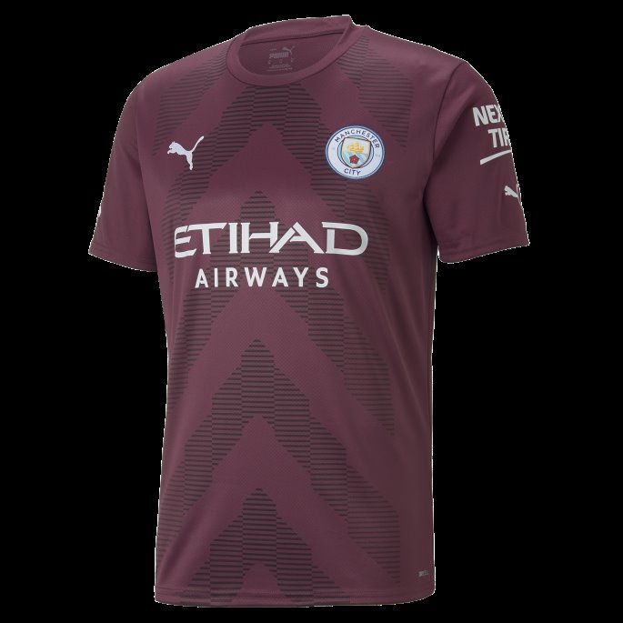 Manchester City F.c. Fotball Keeper Kortermet Kopi Jersey Herre Drue Vin-svart Puma På Salg