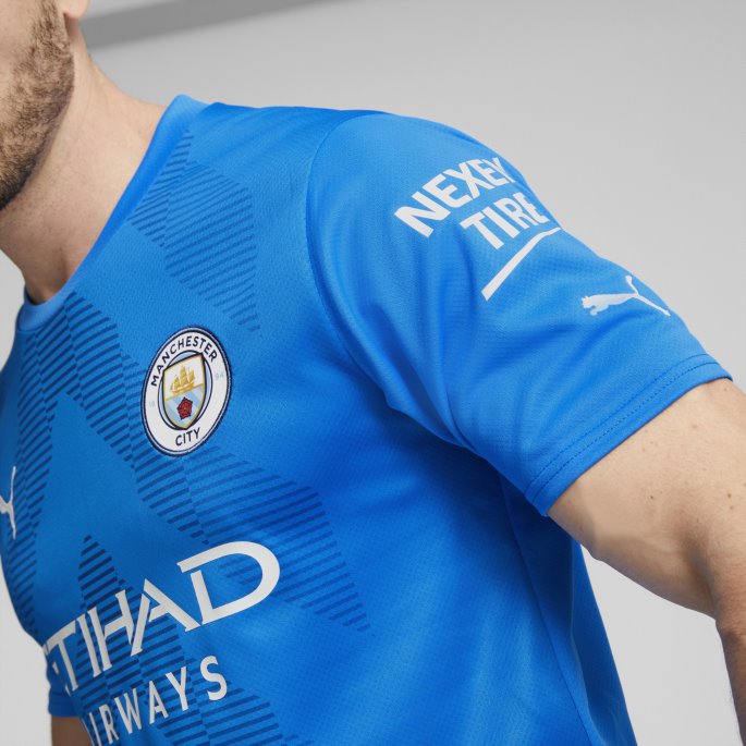Puma På Salg Manchester City F.c. Fotball Keeper Kortermet Kopi Jersey Menn Elektrisk Blå Limonade-limoges