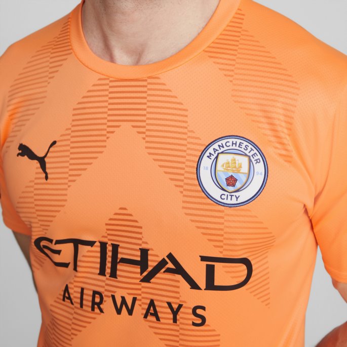 Puma På Salg Neon Sitrus Manchester City F.c. Fotball Keeper Kortermet Kopi Jersey Herre