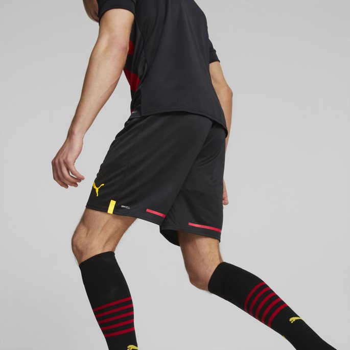 Svart-tango Rød Puma På Salg Manchester City F.c. 22-23 Replica Shorts Menn