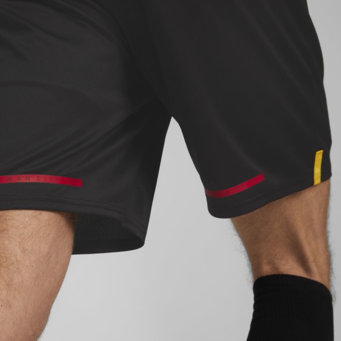 Svart-tango Rød Puma På Salg Manchester City F.c. 22-23 Replica Shorts Menn