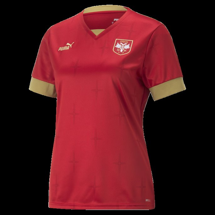 Chili Pepper-seier Gull Serbia Hjemme 22-23 Kopi Jersey Kvinner Puma På Salg