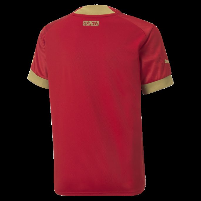 Chili Pepper-seier Gull Puma På Salg Serbia Hjemme 22-23 Kopi Jersey Ungdom