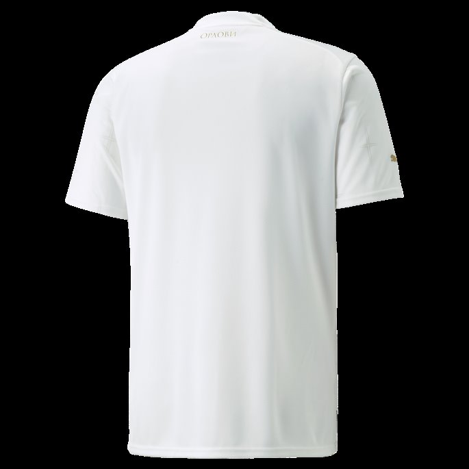 Puma På Salg Serbia Borte 22-23 Replica Jersey Herre Hvit-seiersgull