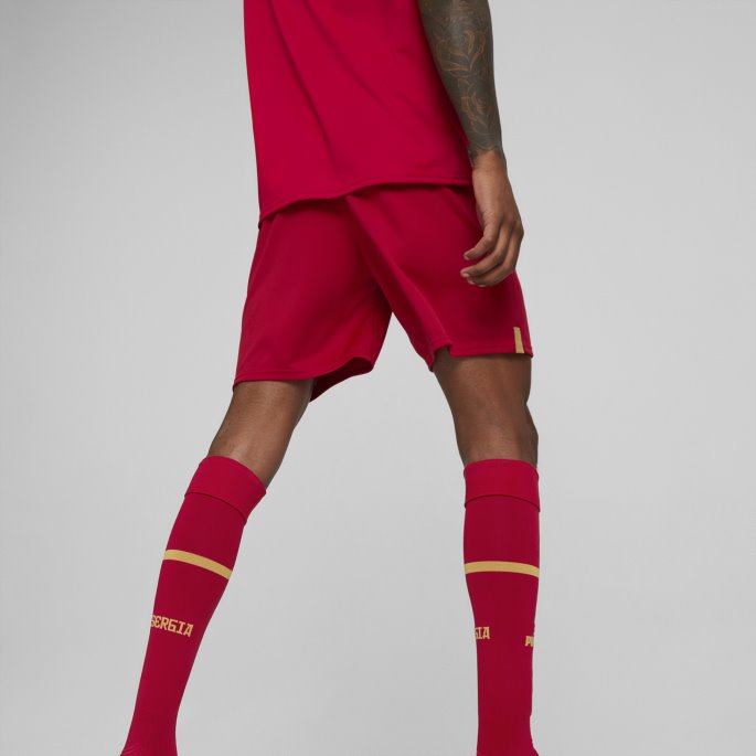 Chili Pepper-seier Gull Serbia 22-23 Replica Shorts Menn Puma På Salg