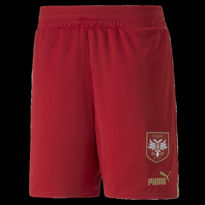 Chili Pepper-seier Gull Serbia 22-23 Replica Shorts Menn Puma På Salg