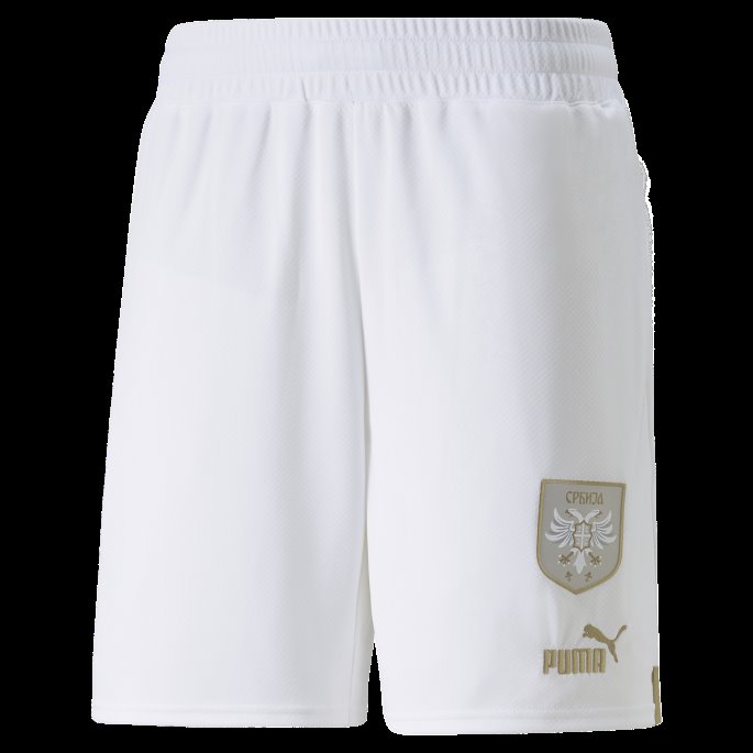 Hvit-seier Gull Puma På Salg Serbia 22-23 Replica Shorts Menn