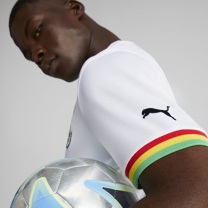 Ghana Home 22-23 Replica Jersey Herre Hvit-svart Puma På Salg