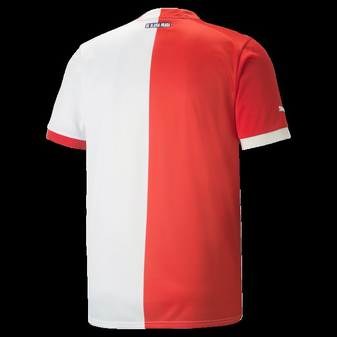 Puma På Tilbud Sk Slavia Praha Hjemme 22-23 Kopi Jersey Herre Hvit-rød