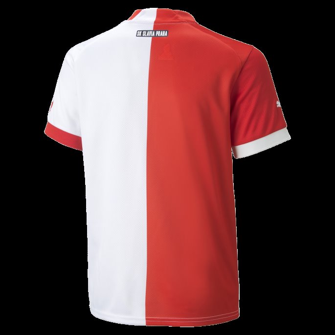 Hvit-rød Puma På Salg Sk Slavia Praha Hjemme 22-23 Replika Jersey Ungdom