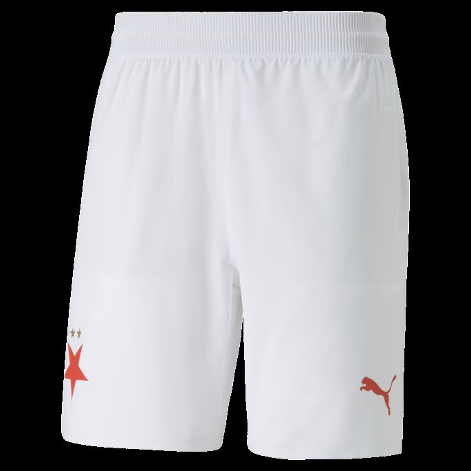 Sk Slavia Praha 22-23 Promo Shorts Herre Hvit-rød Puma På Salg