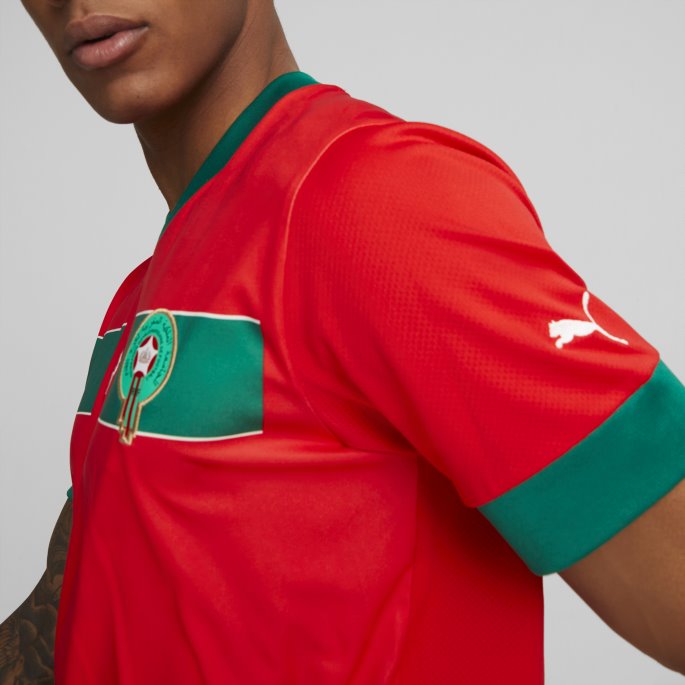 Red-power Grønn Puma På Salg Marokko Hjem 22-23 Replica Jersey Herre
