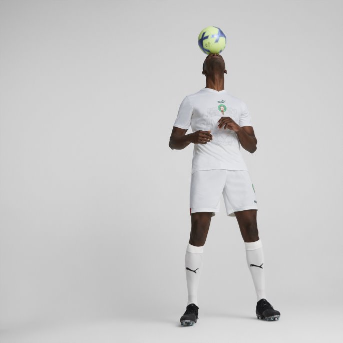 Marokko 22-23 Replica Shorts Menn Hvit-rød Puma På Salg
