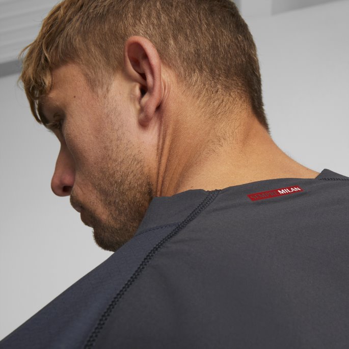 Svart-tango Rød A.c. Milan Home 22-23 Autentisk Jersey Herre Puma På Salg