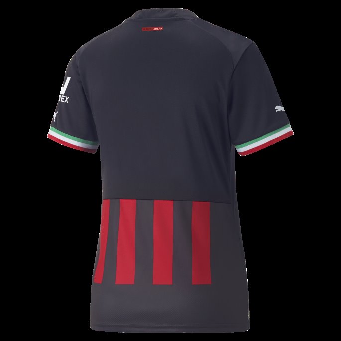 Puma På Salg A.c. Milan Hjemme 22-23 Replica Jersey Kvinner Svart-tango Rød
