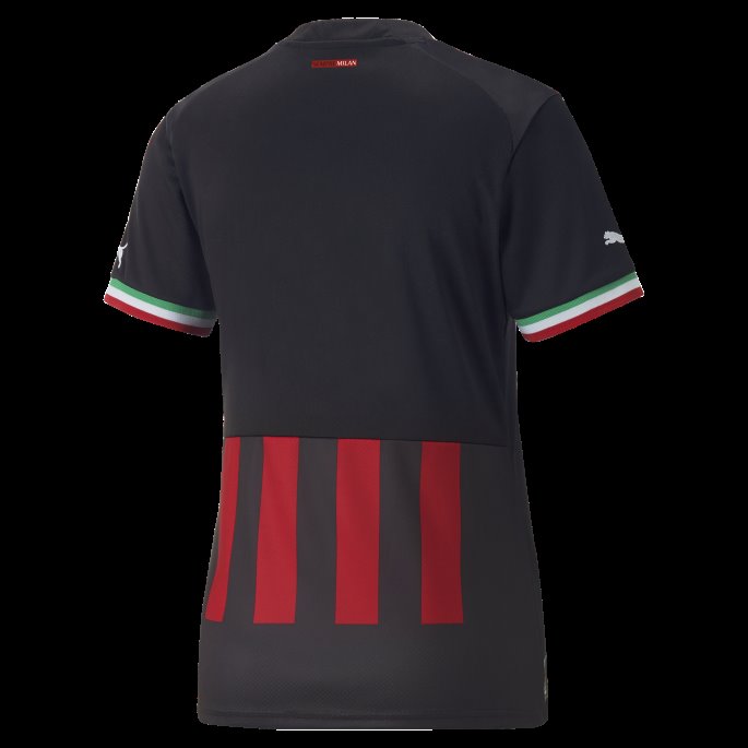 Puma På Tilbud Svart-tango Rød A.c. Milan Hjemme 22-23 Replica Jersey Kvinner