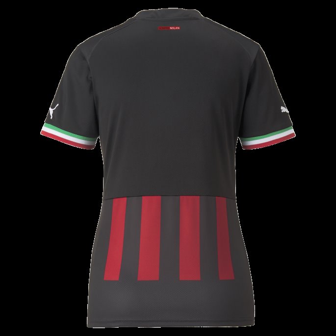 Puma På Tilbud Svart-tango Rød A.c. Milan Hjemme 22-23 Replica Jersey Kvinner