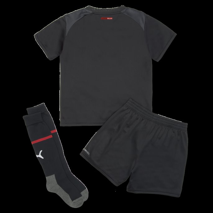 A.c. Milan Home 22-23 Mini Kit Puma På Tilbud Svart-tango Rød