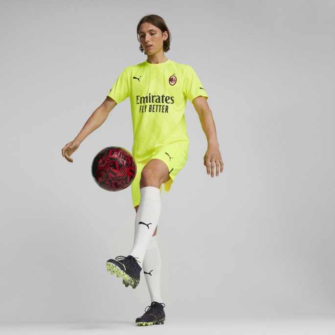 A.c. Milan Målvakt Kortermet Herre-replika Jersey Gul Varsel-svart Puma På Salg