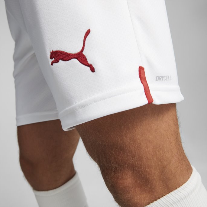 Puma På Salg Hvit-tango Rød A.c. Milan 22-23 Replica Shorts Menn